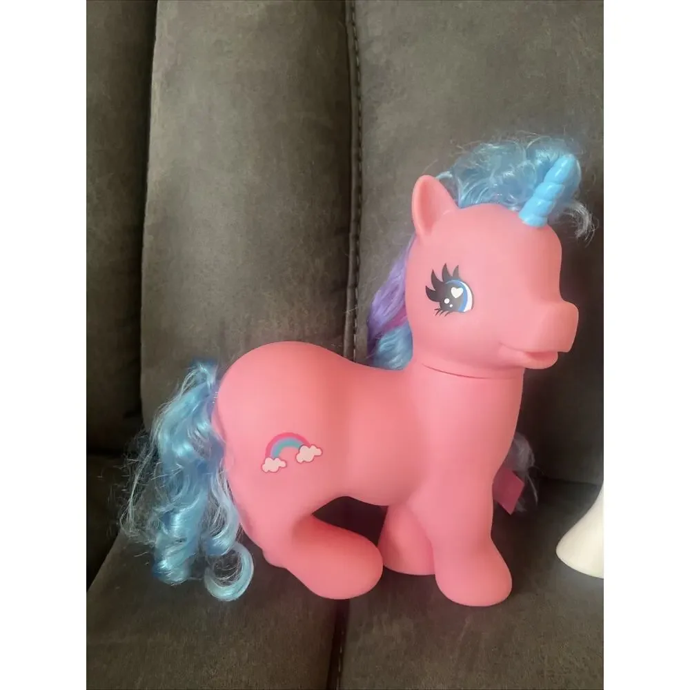 (2) My Little Pony 9” White / Pink Unicorn Hair Luna Moon Horse Hasbro